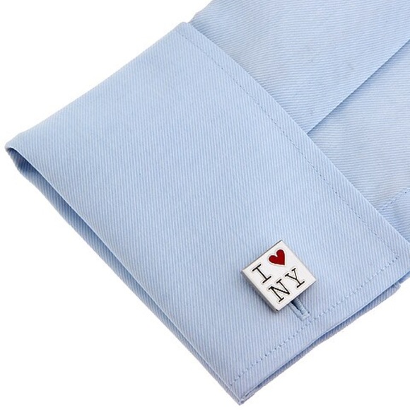 ‘I ❤️ NY’ I Love New York Square Cufflinks - Picture 2 of 16